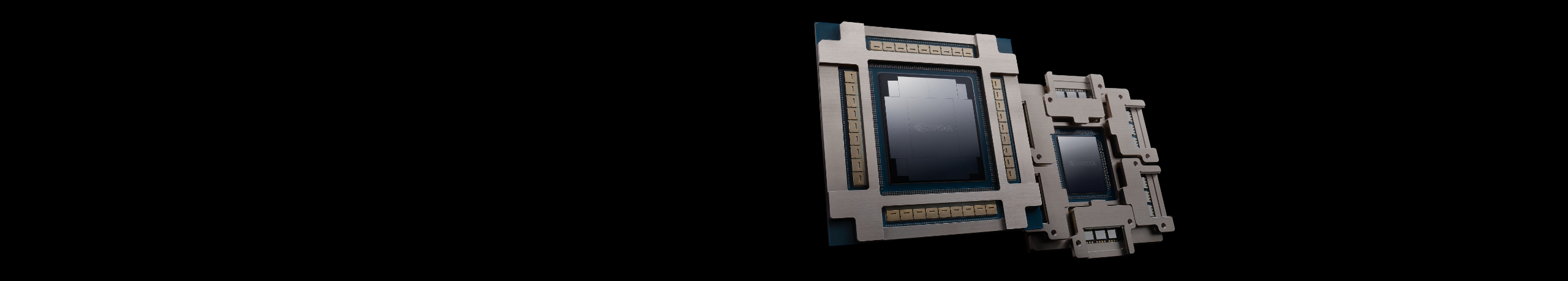 Bild eines Switch-Chips mit vielen Silizium-Photonik-Modulen, die im selben Chip-Gehäuse koexistieren.